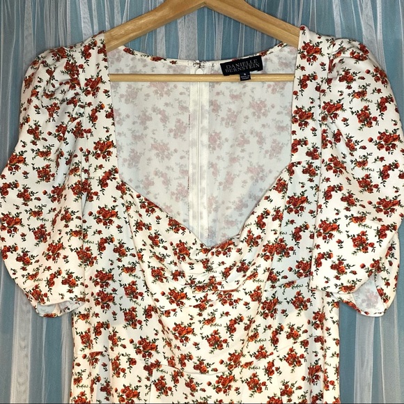 NWT Floral Sweetheart Neck Mid-calf Slip Dress Size 8 - Picture 6 of 8